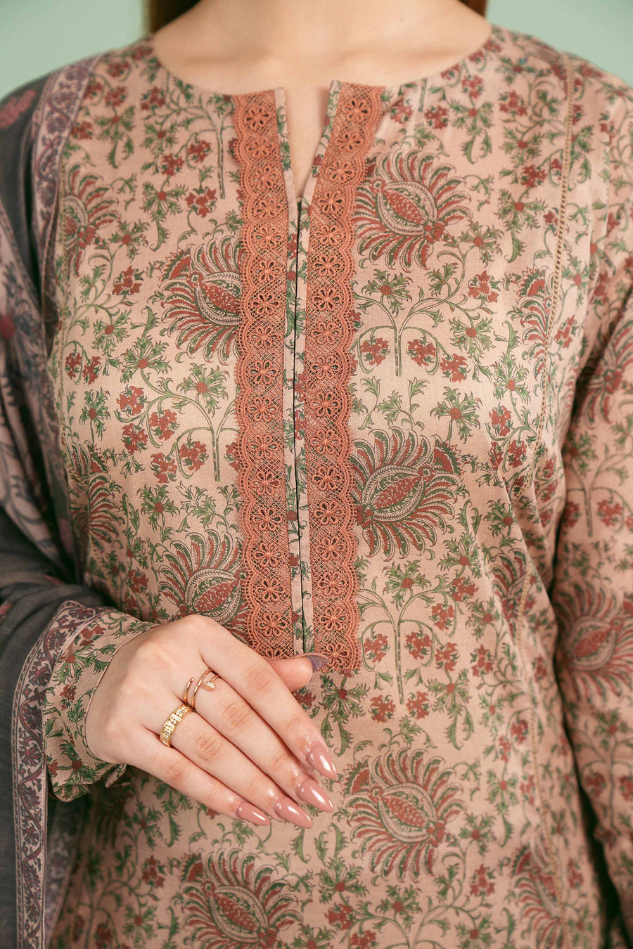 Nishat Festive Eid Printed Lawn Unstitched 3Pc Suit - 42401416