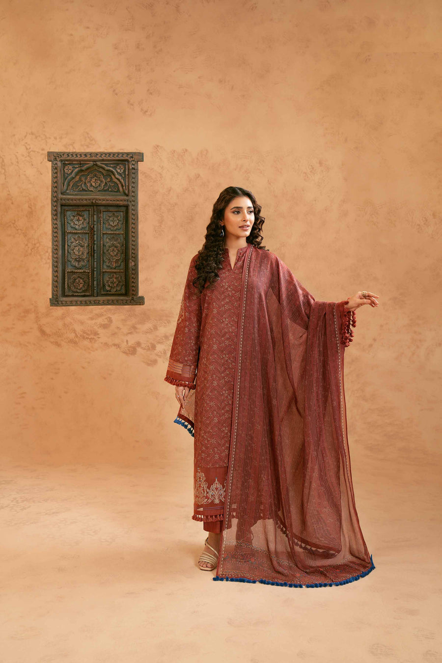 Nishat Festive Eid Embroidered Lawn Unstitched 3Pc Suit - 42401420