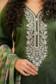 Nishat Festive Eid Embroidered Lawn Unstitched 3Pc Suit - 42401421