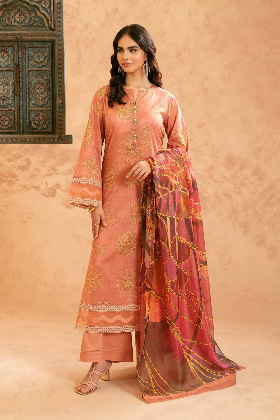 Nishat Festive Eid Printed Lawn Unstitched 3Pc Suit - 42401422