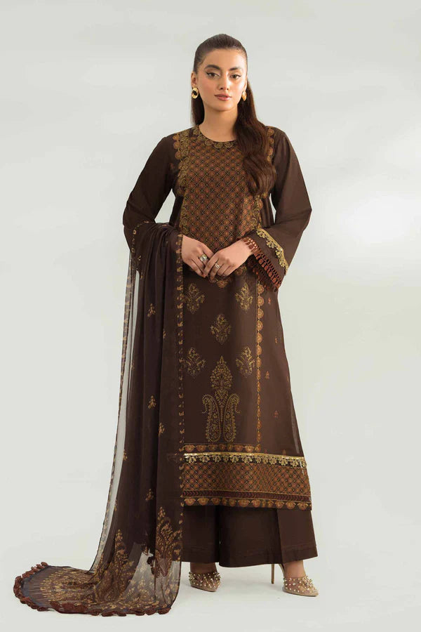 Nishat Festive Eid Embroidered Cambric Unstitched 3Pc Suit - 42401440