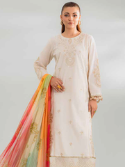 Nishat Festive Eid Embroidered Cambric Unstitched 3Pc Suit - 42401441