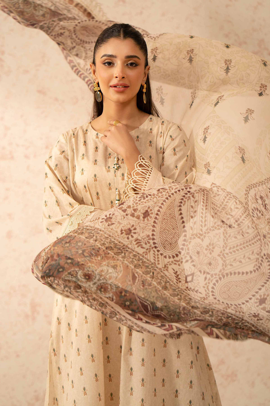 Nishat Festive Eid Printed Lawn Unstitched 3Pc Suit - 42401462