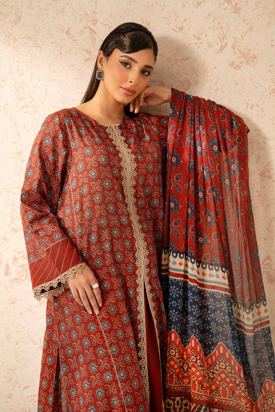 Nishat Festive Eid Printed Lawn Unstitched 3Pc Suit - 42401464