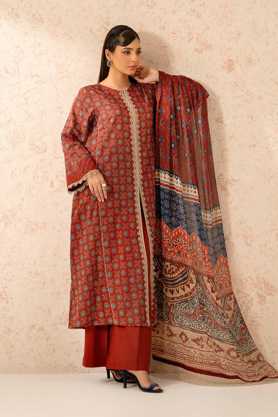 Nishat Festive Eid Printed Lawn Unstitched 3Pc Suit - 42401464