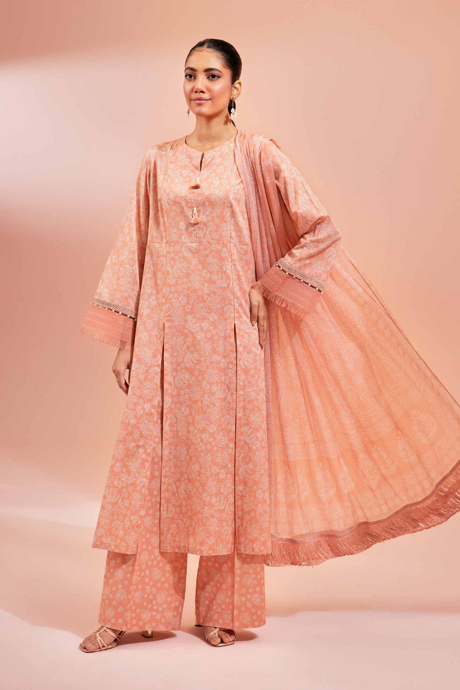Nishat Festive Eid Printed Lawn Unstitched 3Pc Suit - 42401480