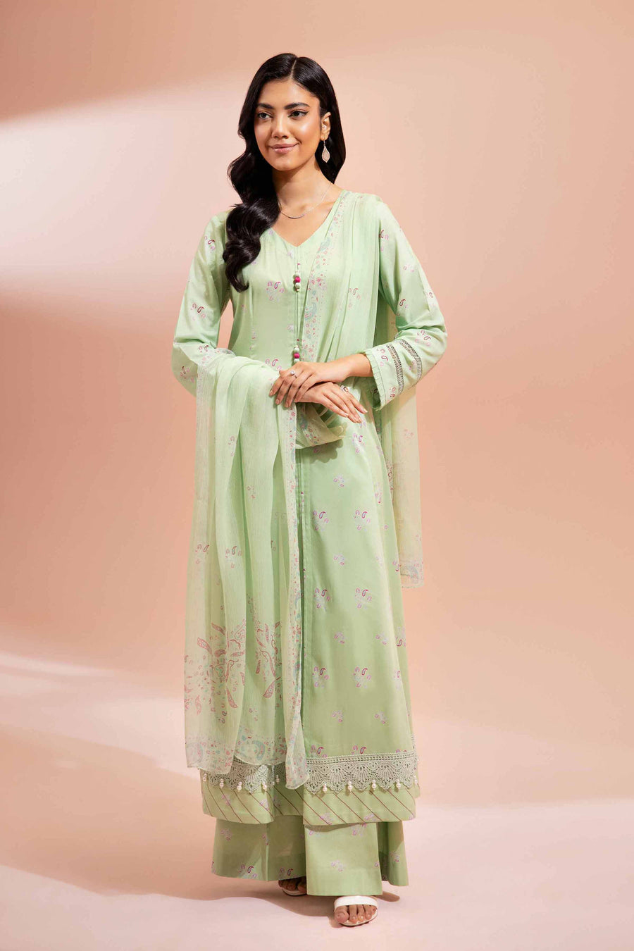 Nishat Festive Eid Printed Lawn Unstitched 3Pc Suit - 42401481
