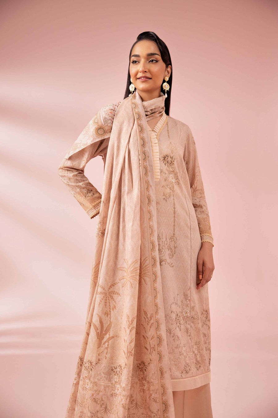 Nishat Festive Eid Printed Lawn Unstitched 3Pc Suit - 42401487