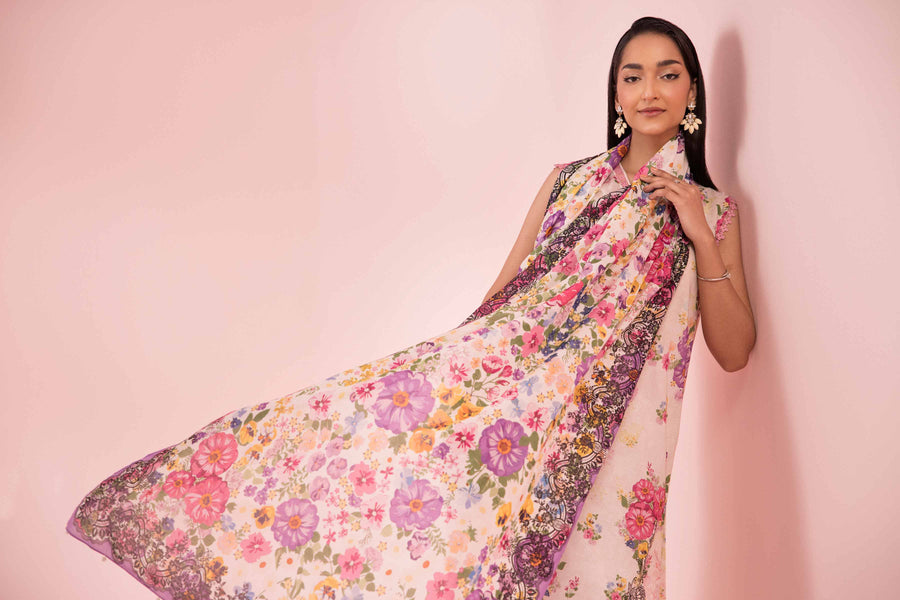 Nishat Festive Eid Printed Lawn Unstitched 3Pc Suit - 42401495