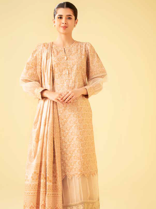 Nishat Festive Eid Digital Printed Jacquard Unstitched 3Pc Suit - 42401498