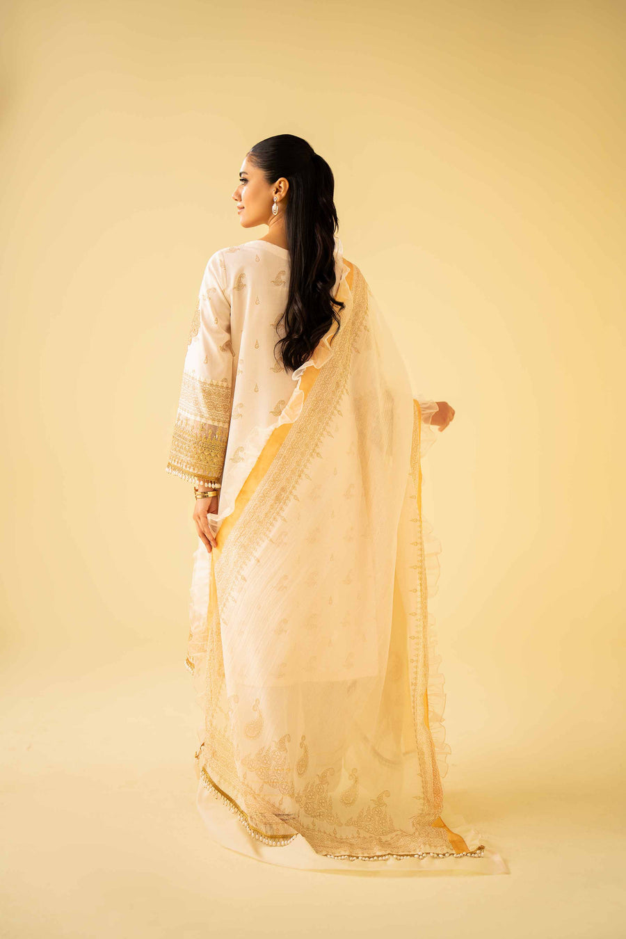 Nishat Festive Eid Embroidered Lawn Unstitched 3Pc Suit - 42401563