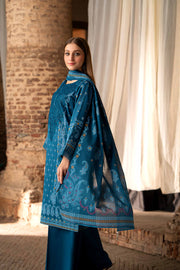 Nishat Summer Unstitched Embroidered Lawn 3Pc Suit - 42401890
