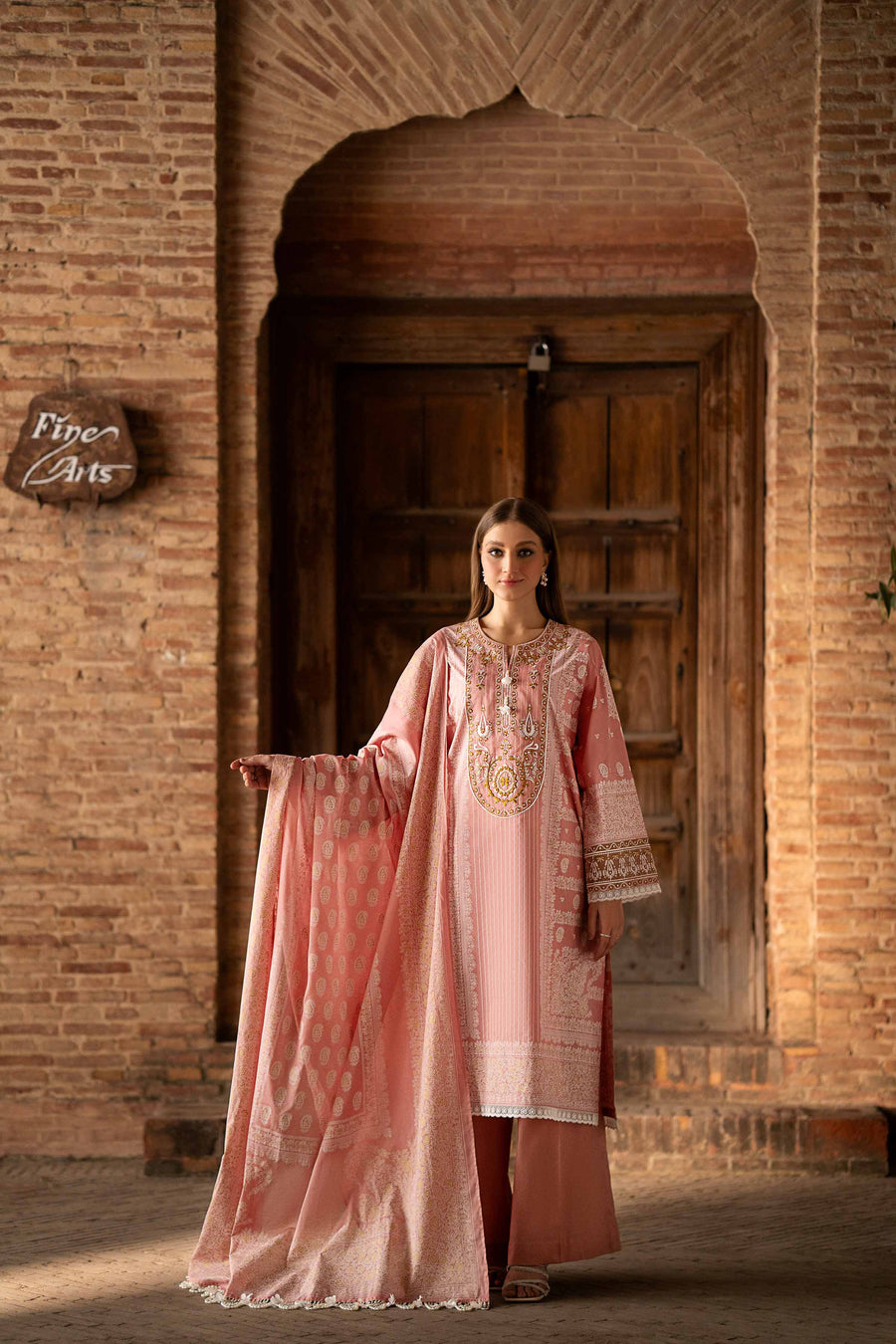 Nishat Summer Unstitched Embroidered Lawn 3Pc Suit - 42401895