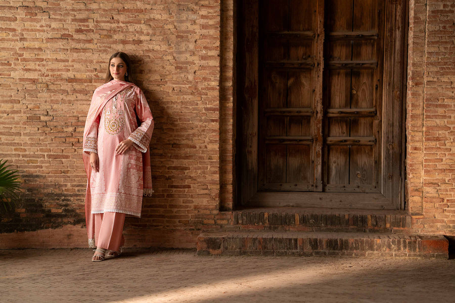 Nishat Summer Unstitched Embroidered Lawn 3Pc Suit - 42401895