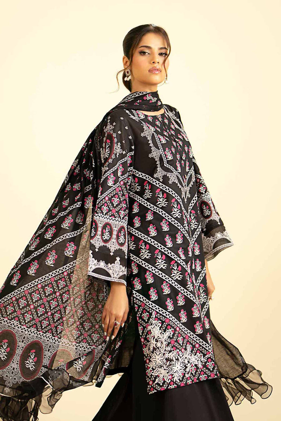 Nishat Festive Eid Embroidered Lawn Unstitched 3Pc Suit - 42401911