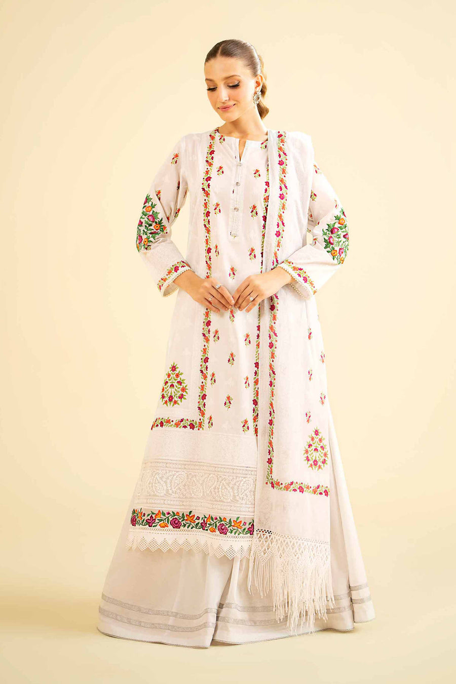 Nishat Festive Eid Embroidered Lawn Unstitched 3Pc Suit - 42401912