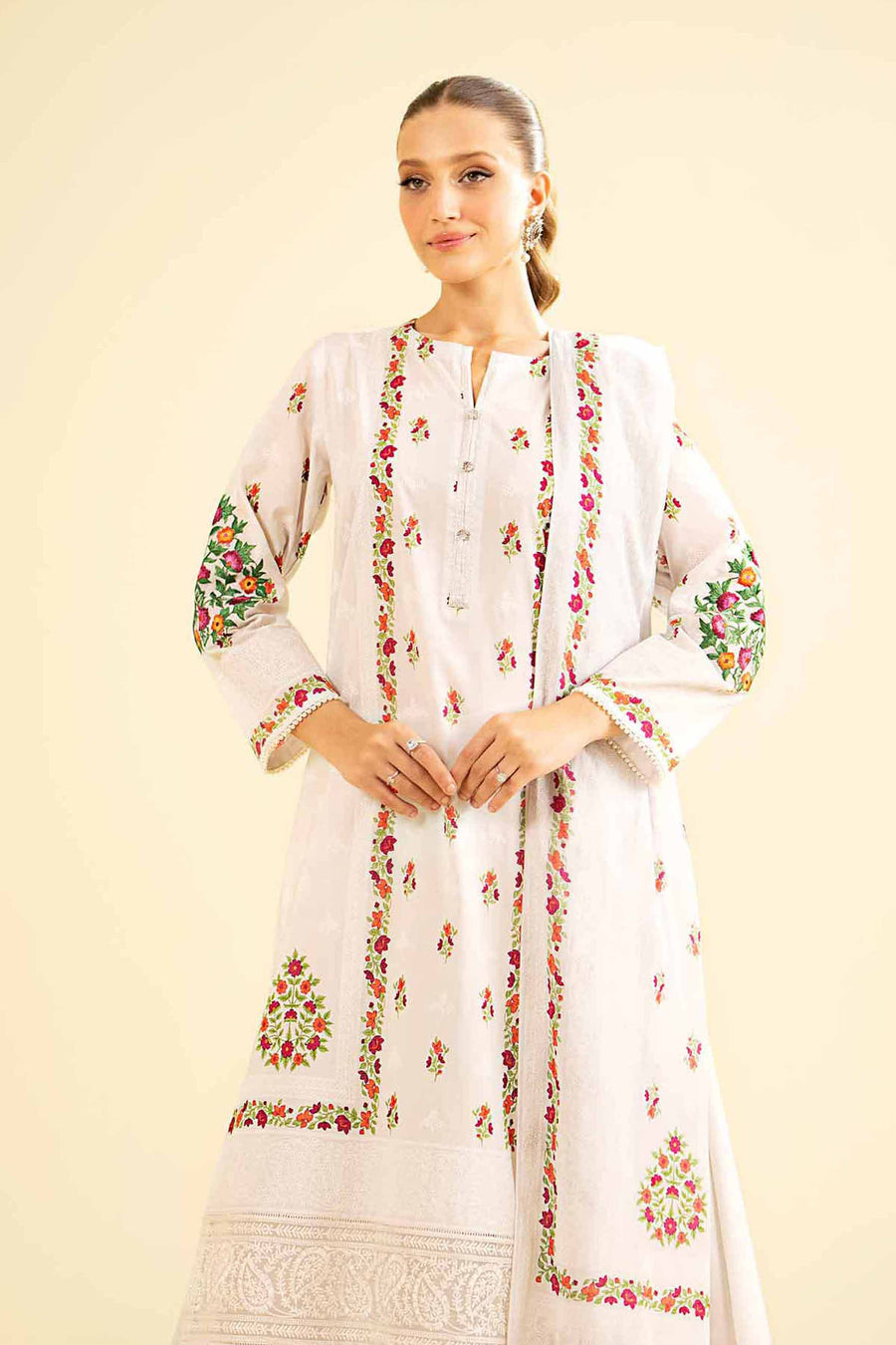 Nishat Festive Eid Embroidered Lawn Unstitched 3Pc Suit - 42401912