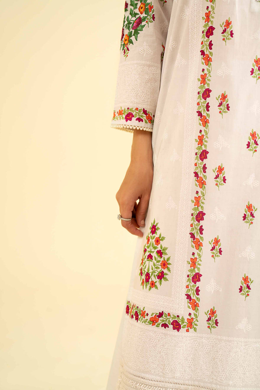 Nishat Festive Eid Embroidered Lawn Unstitched 3Pc Suit - 42401912