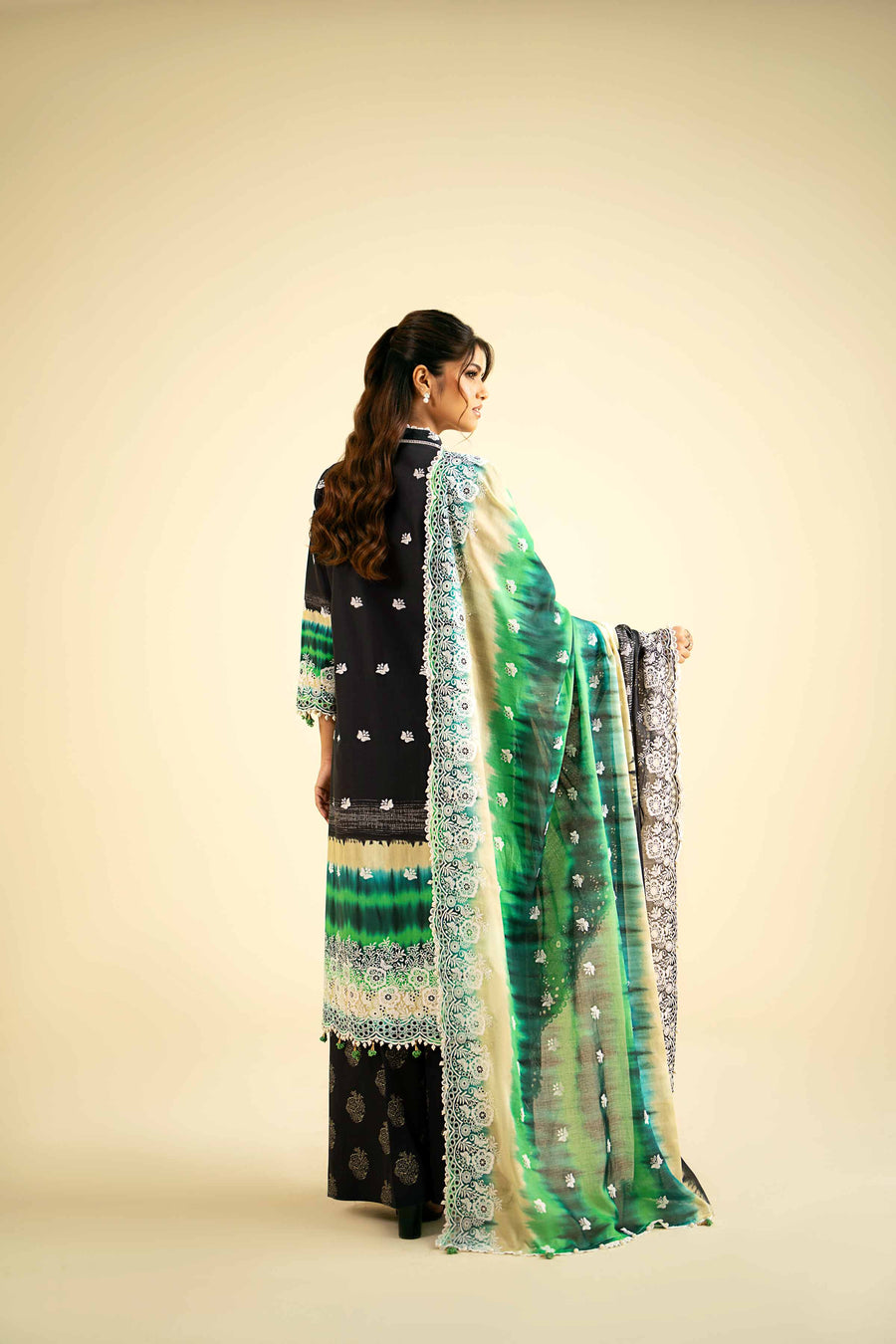 Nishat Festive Eid Embroidered Cambric Unstitched 3Pc Suit - 42401918