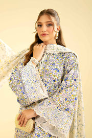 Nishat Festive Eid Embroidered Cambric Unstitched 3Pc Suit - 42401919