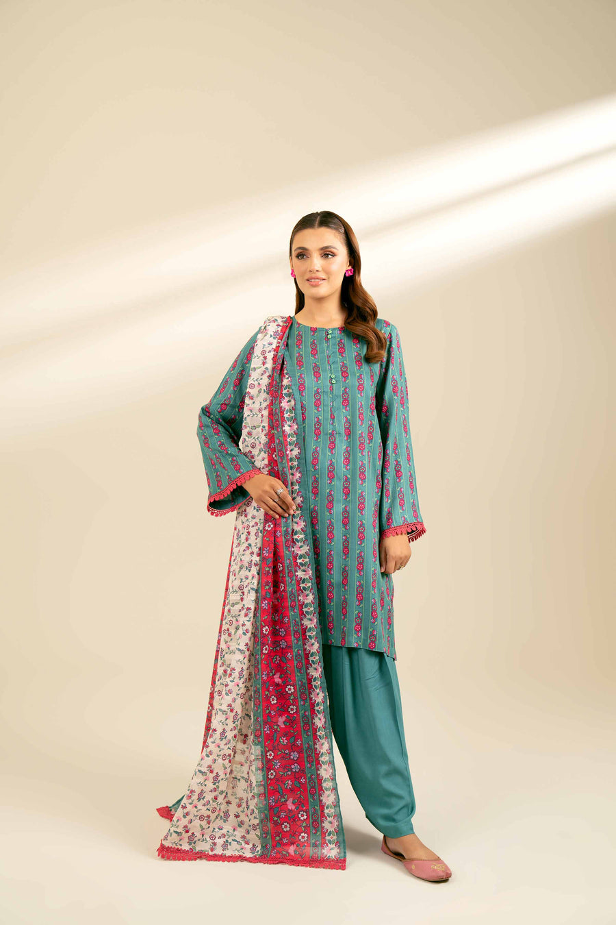 Nishat Fall Fantasy Printed Lawn Unstitched 3Pc Suit - 42402099