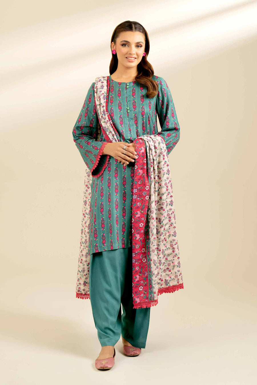 Nishat Fall Fantasy Printed Lawn Unstitched 3Pc Suit - 42402099