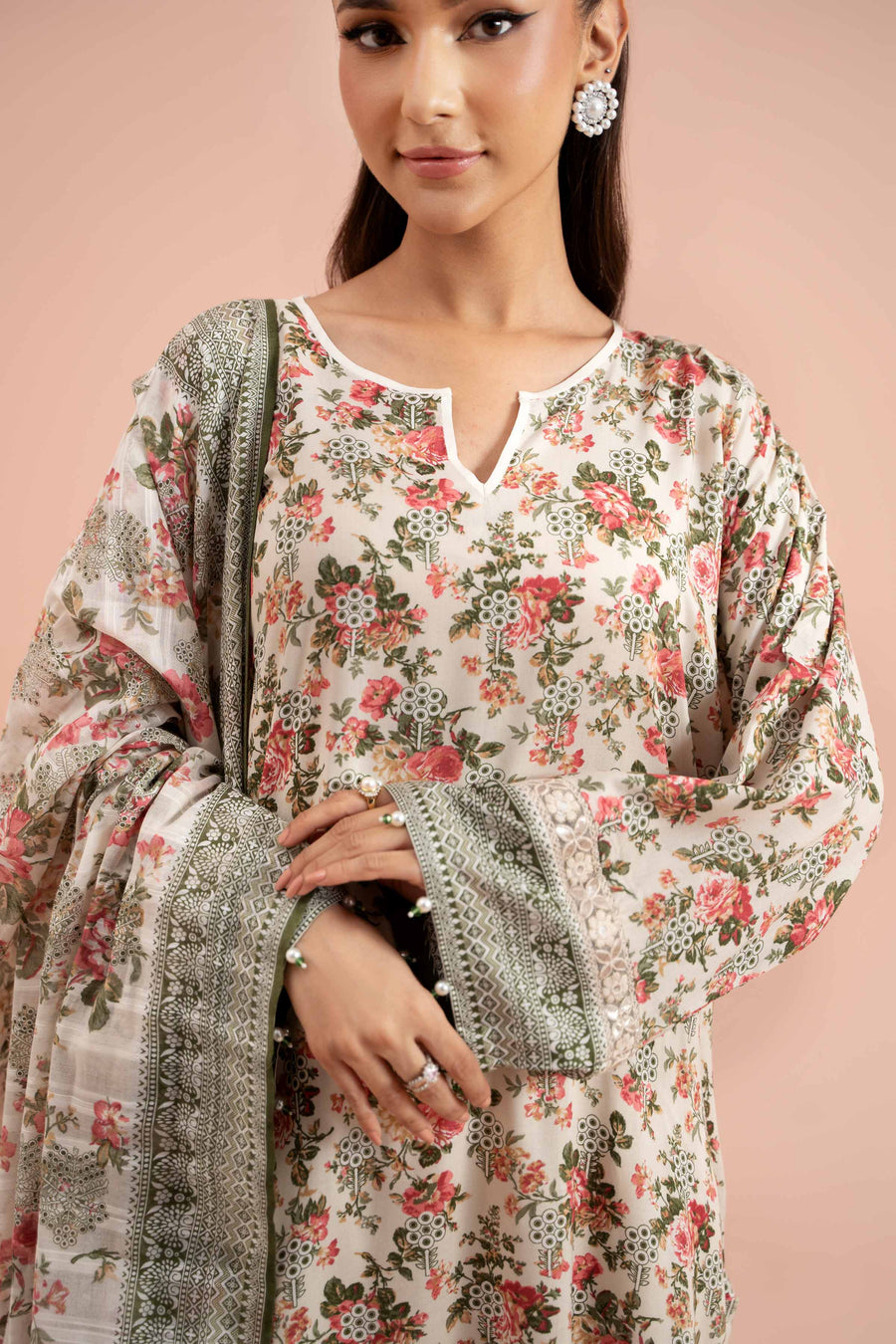 Nishat Fall Fantasy Printed Lawn Unstitched 3Pc Suit - 42402101