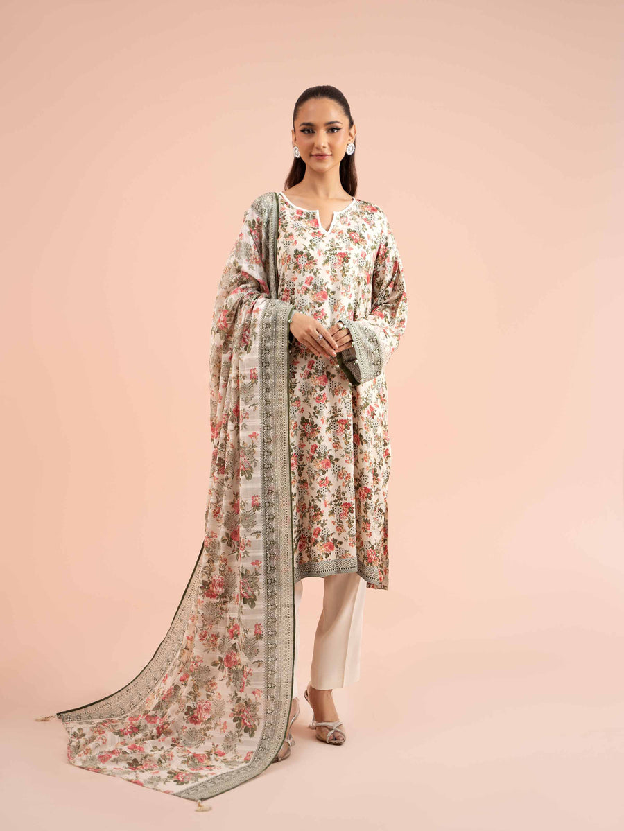 Nishat Fall Fantasy Printed Lawn Unstitched 3Pc Suit - 42402101
