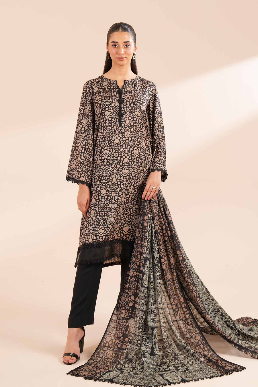 Nishat Fall Fantasy Printed Lawn Unstitched 3Pc Suit - 42402112