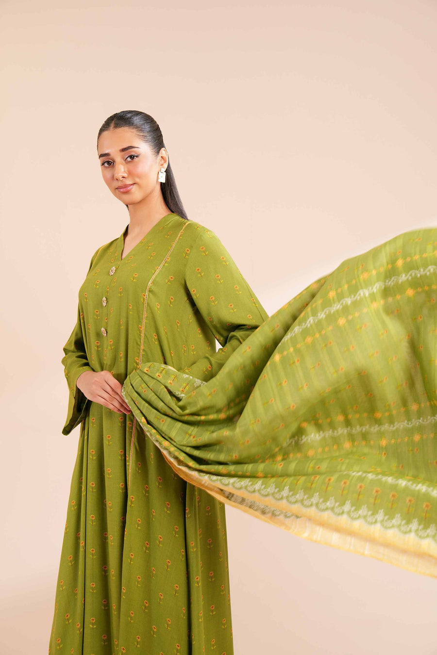 Nishat Fall Fantasy Printed Lawn Unstitched 3Pc Suit - 42402113