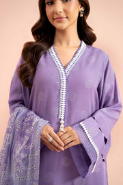 Nishat Fall Fantasy Embroidered Jacquard Unstitched 3Pc Suit - 42402127