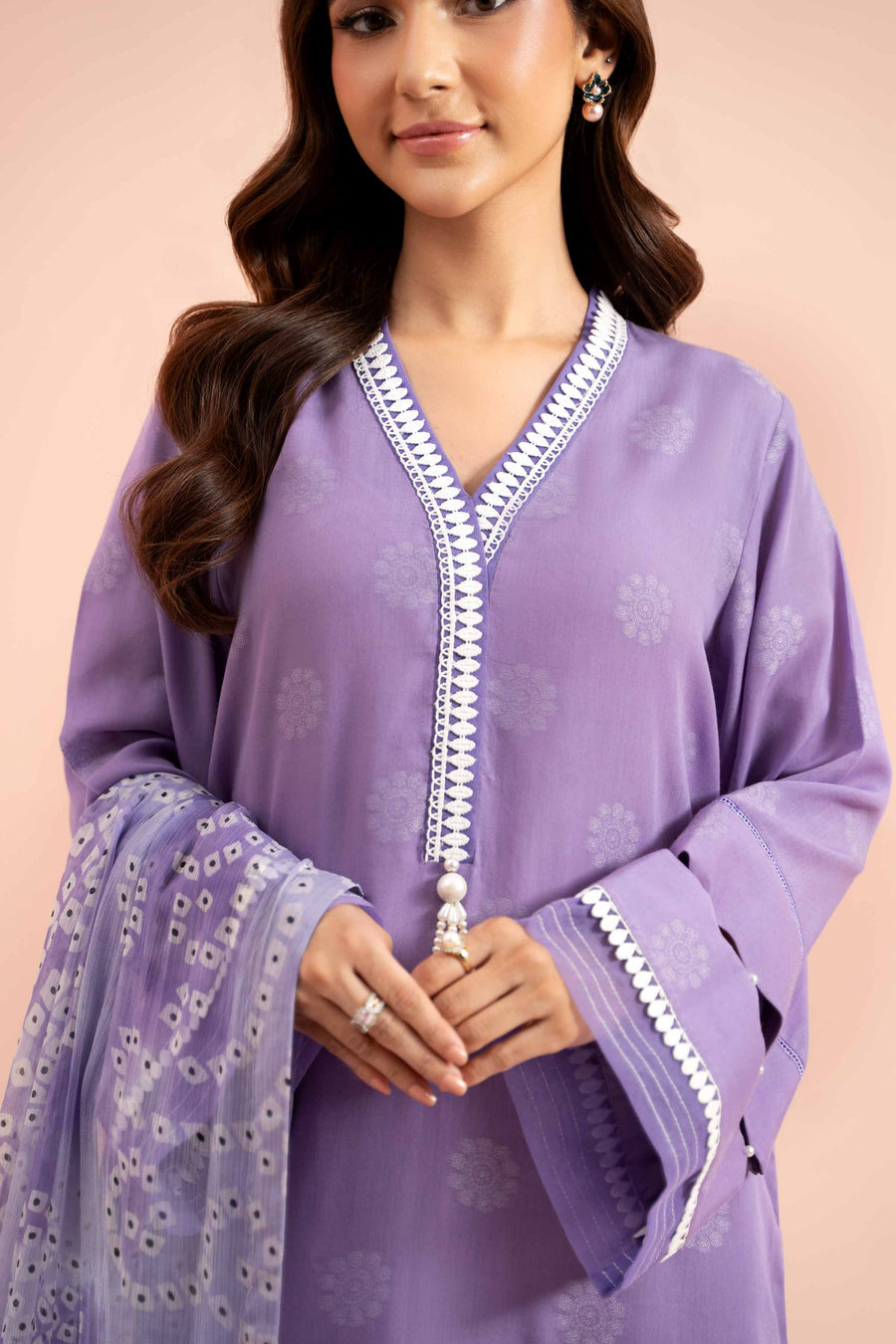 Nishat Fall Fantasy Embroidered Jacquard Unstitched 3Pc Suit - 42402127