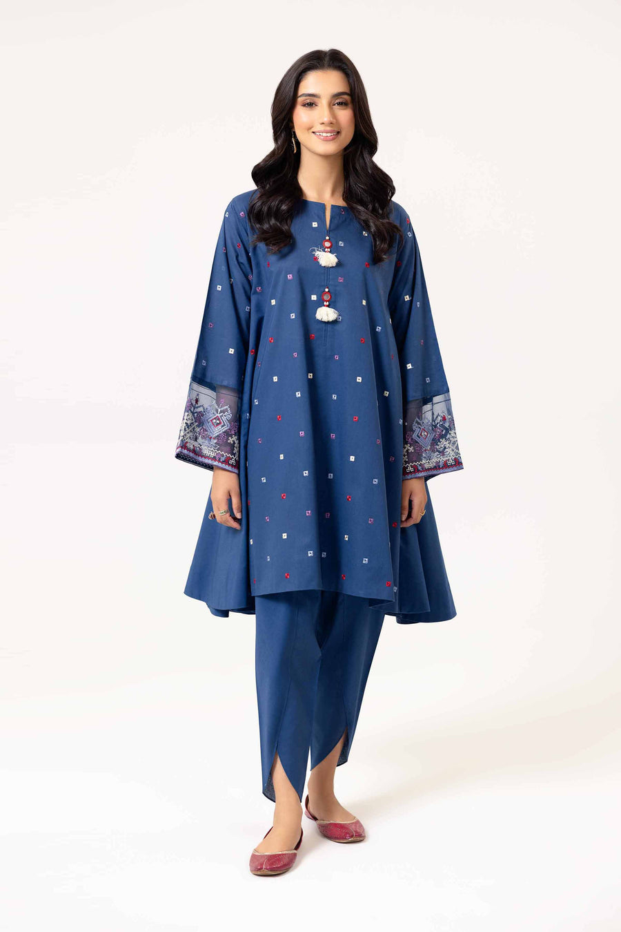 Nishat Fall Fantasy Embroidered Cambric Unstitched 2Pc Suit - 42402140