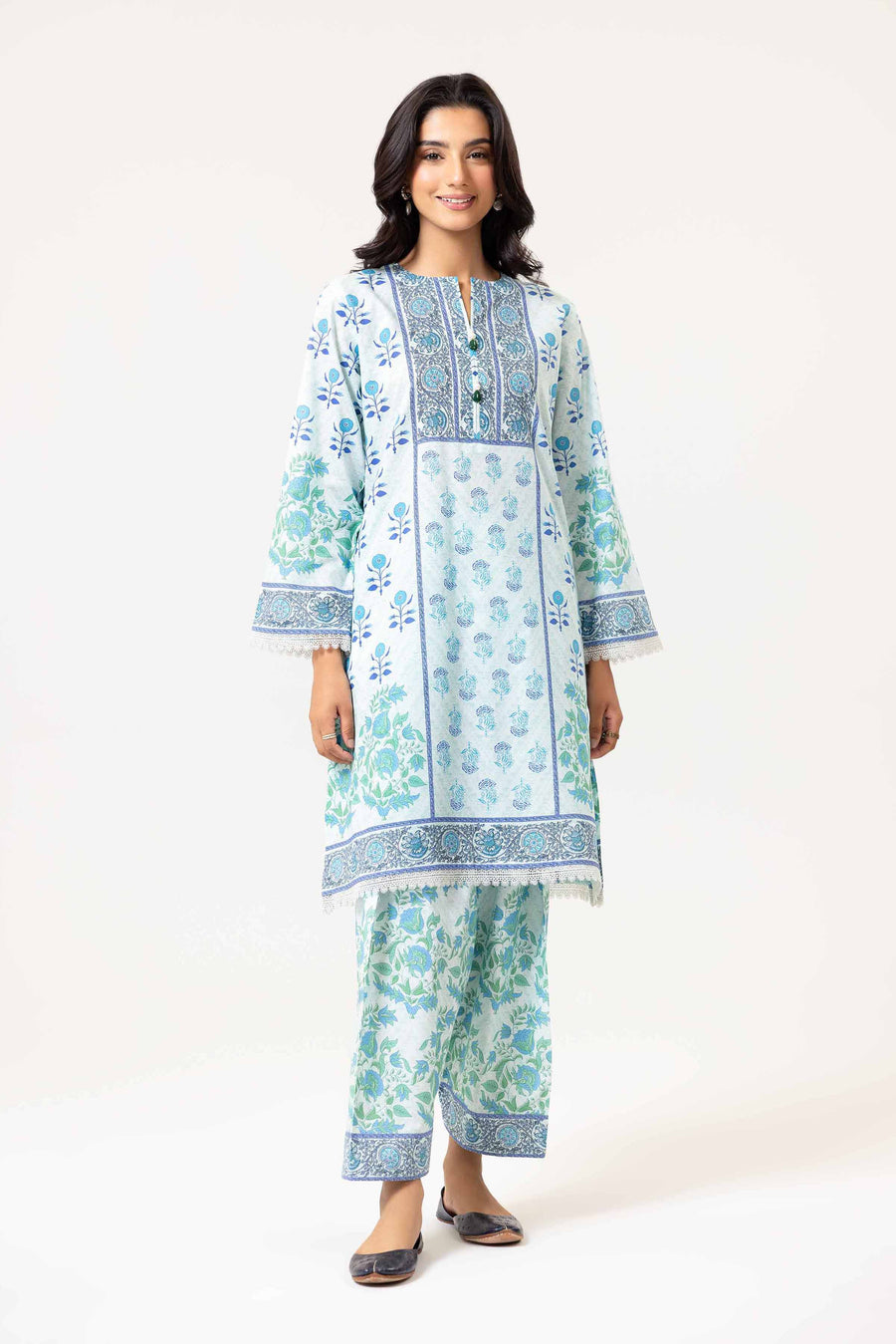 Nishat Fall Fantasy Printed Cambric Unstitched 2Pc Suit - 42402145