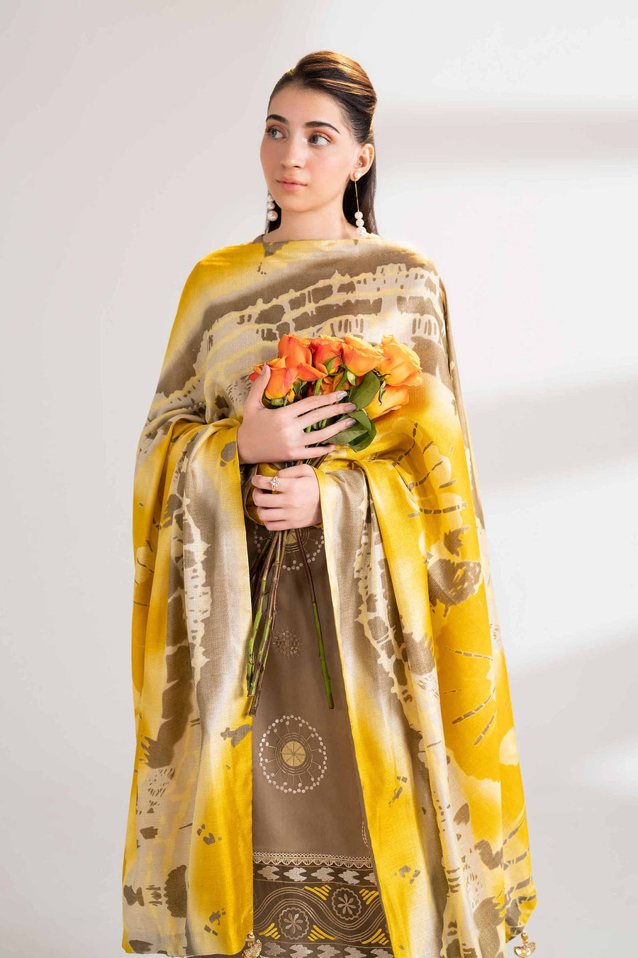 Nishat Fall Fantasy Embroidered Satin Unstitched 3Pc Suit - 42402176