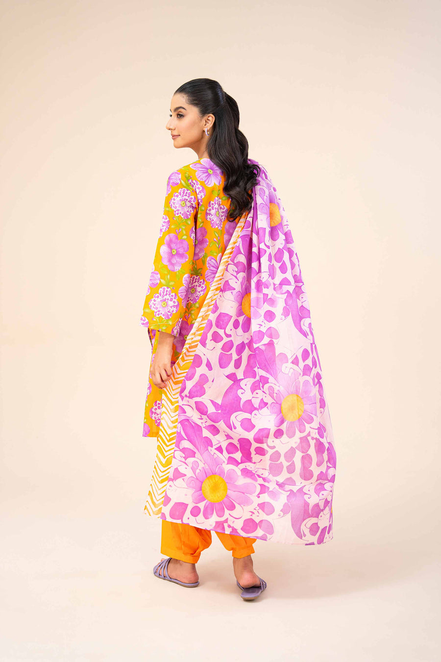Nishat Festive Eid Printed Lawn Unstitched 3Pc Suit - 42403297
