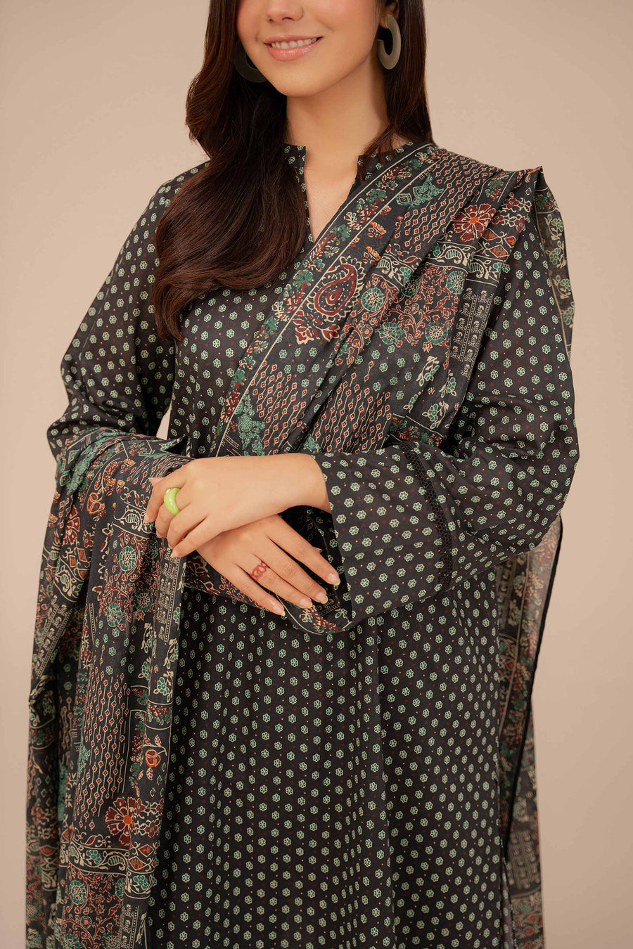 Nishat Festive Eid Printed Lawn Unstitched 3Pc Suit - 42403303