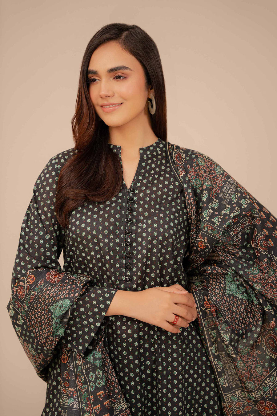 Nishat Festive Eid Printed Lawn Unstitched 3Pc Suit - 42403303