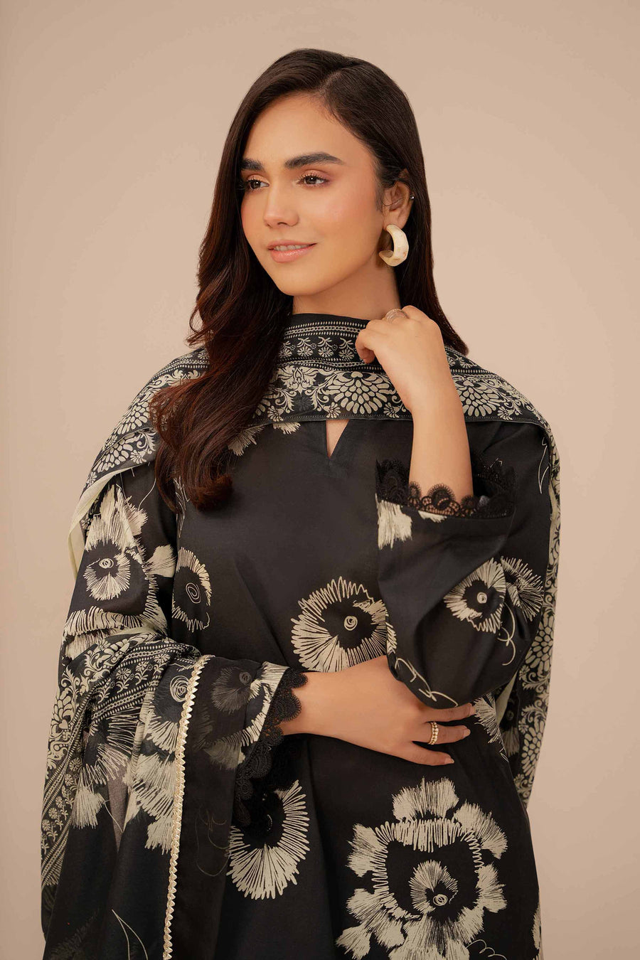 Nishat Festive Eid Printed Lawn Unstitched 3Pc Suit - 42403306