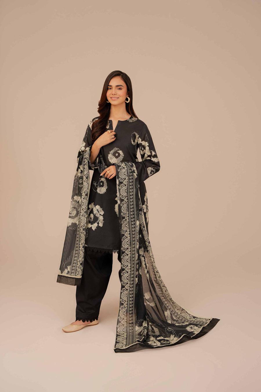 Nishat Festive Eid Printed Lawn Unstitched 3Pc Suit - 42403306
