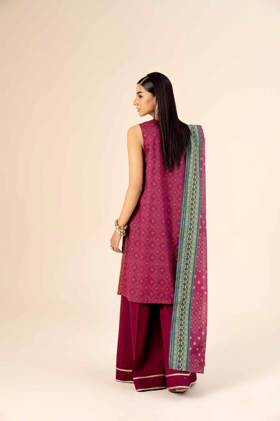 Nishat Festive Eid Gold Printed Lawn Unstitched 3Pc Suit - 42403310