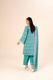 Nishat Festive Eid Gold Printed Lawn Unstitched 3Pc Suit - 42403311
