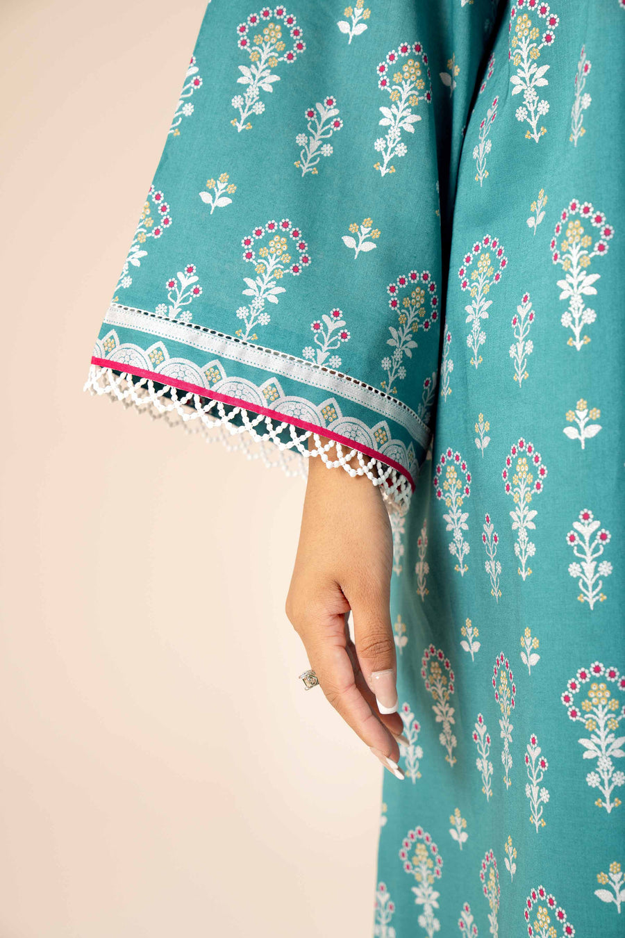 Nishat Festive Eid Gold Printed Lawn Unstitched 3Pc Suit - 42403311