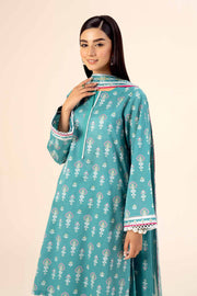 Nishat Festive Eid Gold Printed Lawn Unstitched 3Pc Suit - 42403311