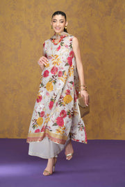 Nishat Festive Eid Gold Printed Lawn Unstitched 3Pc Suit - 42403313