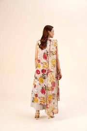 Nishat Festive Eid Gold Printed Lawn Unstitched 3Pc Suit - 42403313