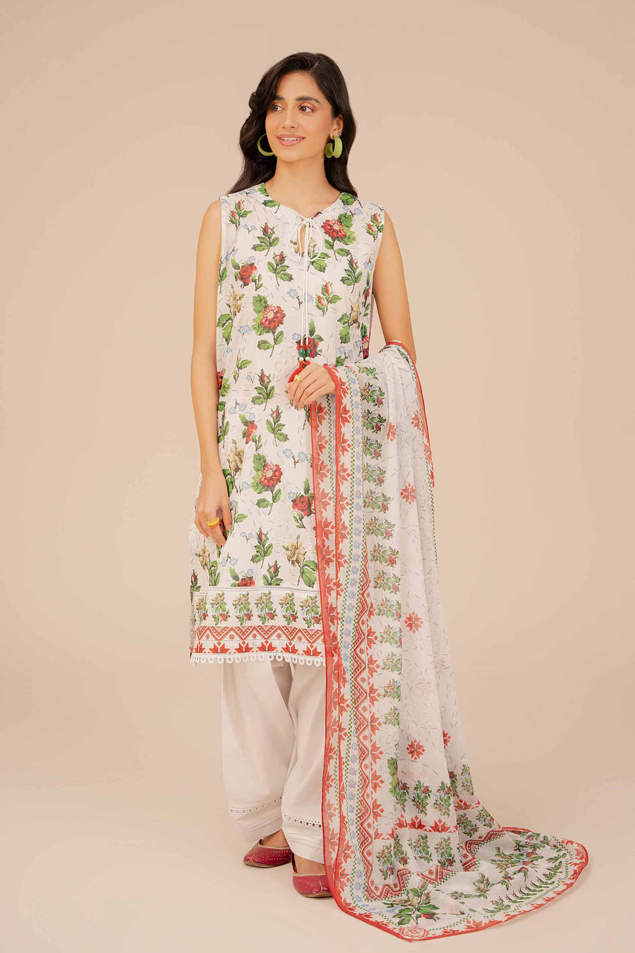 Nishat Festive Eid Digital Printed Lawn Unstitched 3Pc Suit - 42403324