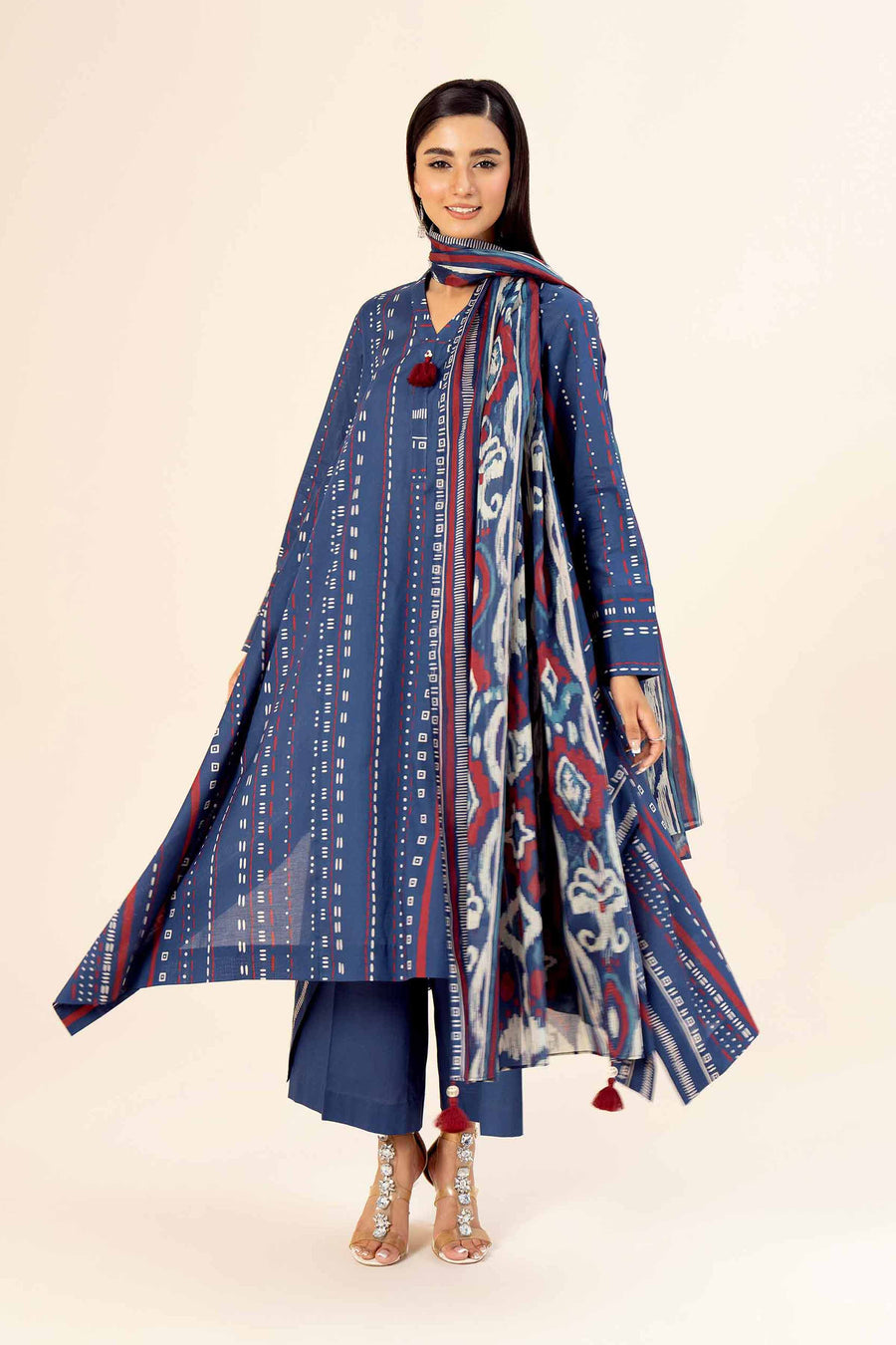 Nishat Freedom to Buy Printed Lawn Unstitched 3Pc Suit - 42403364