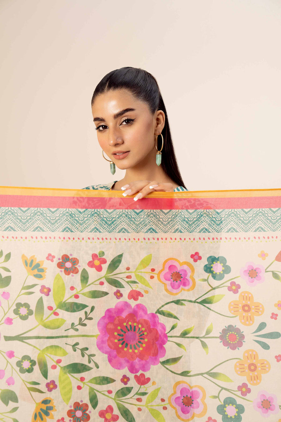 Nishat Freedom to Buy Printed Lawn Unstitched 3Pc Suit - 42403368