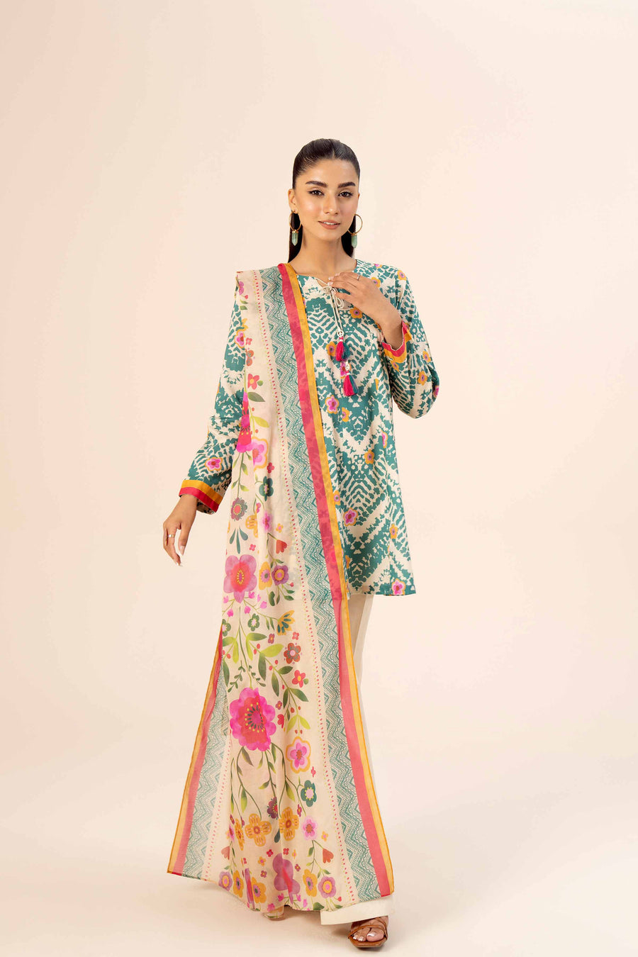 Nishat Freedom to Buy Printed Lawn Unstitched 3Pc Suit - 42403368